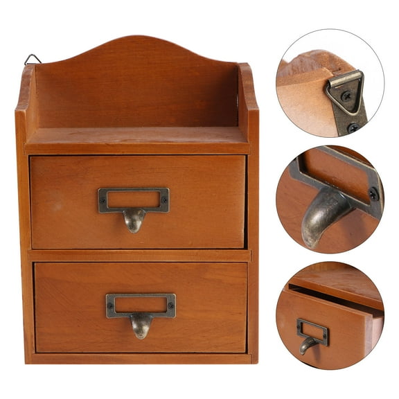 CRILSTYLEO Small Storage Box 1Pack Wood 9.7In