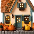 thumbnail image 2 of Hallween Glowing Pumpkin Ornament Resin Lighted Pumpkin House Decor with Warm Light, 2 of 6