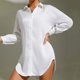 thumbnail image 4 of Camisa de pijama de seda helada para mujer: ropa sexy para estar por casa, manga larga, tejido de poliéster, adecuada para primavera/verano, corte holgado, 4 of 8