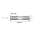 thumbnail image 2 of Unique Bargains 304 Tige de Poussée en Acier Inoxydable Tige Filetée à Double Extrémité pour les Modèles DIY RC M10x40mm, Pack de 12, 2 of 6
