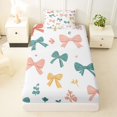 thumbnail image 3 of Erosebridal Colorful Ribbon Bow Kids Twin Sheet Sets,Watercolor Cute Bowknot Bedding For Girls 3pcs, 3 of 6