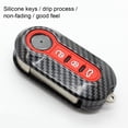thumbnail image 3 of Riwesomey Funda de carbono para mando a distancia, funda portátil para mando a distancia de 3 botones, Mini Protector ligero a prueba de polvo, Automoción decorativa y accesorios Rojo, 3 of 6