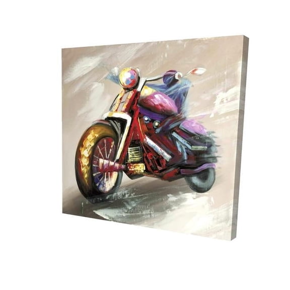Begin Home Decor 2080-1212-TR10 12 x 12 in. Abstract Motorcycle-Print on Canvas