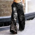 thumbnail image 2 of De Pantalones deportivos holgados, informales, retro, con cordón y pernera ancha, estampados y bolsillos para mujer, 2 of 5