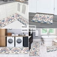 thumbnail image 5 of Colorful Geometric Triangle Diamond Pattern Kitchen Rugs Sets Of 2,Anti Fatigue Kitchen Mat Rugs Non Slip Washable,Decorative Kitchen Floor Mats for Kitchen,Sink,Laundry,17"x30"+17"x47", 5 of 7