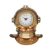 DecMode 8" Copper Brass Diver Helmet Clock