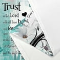 thumbnail image 4 of Rustic Farmhouse Shower Curtain, Farm Teal Daisy Bible Verse Inspirational Motivational Quote Bath Curtains, Country Wooden Turquoise Blue Bathroom Shower Curtains with Hooks, 72X84IN, 4 of 4