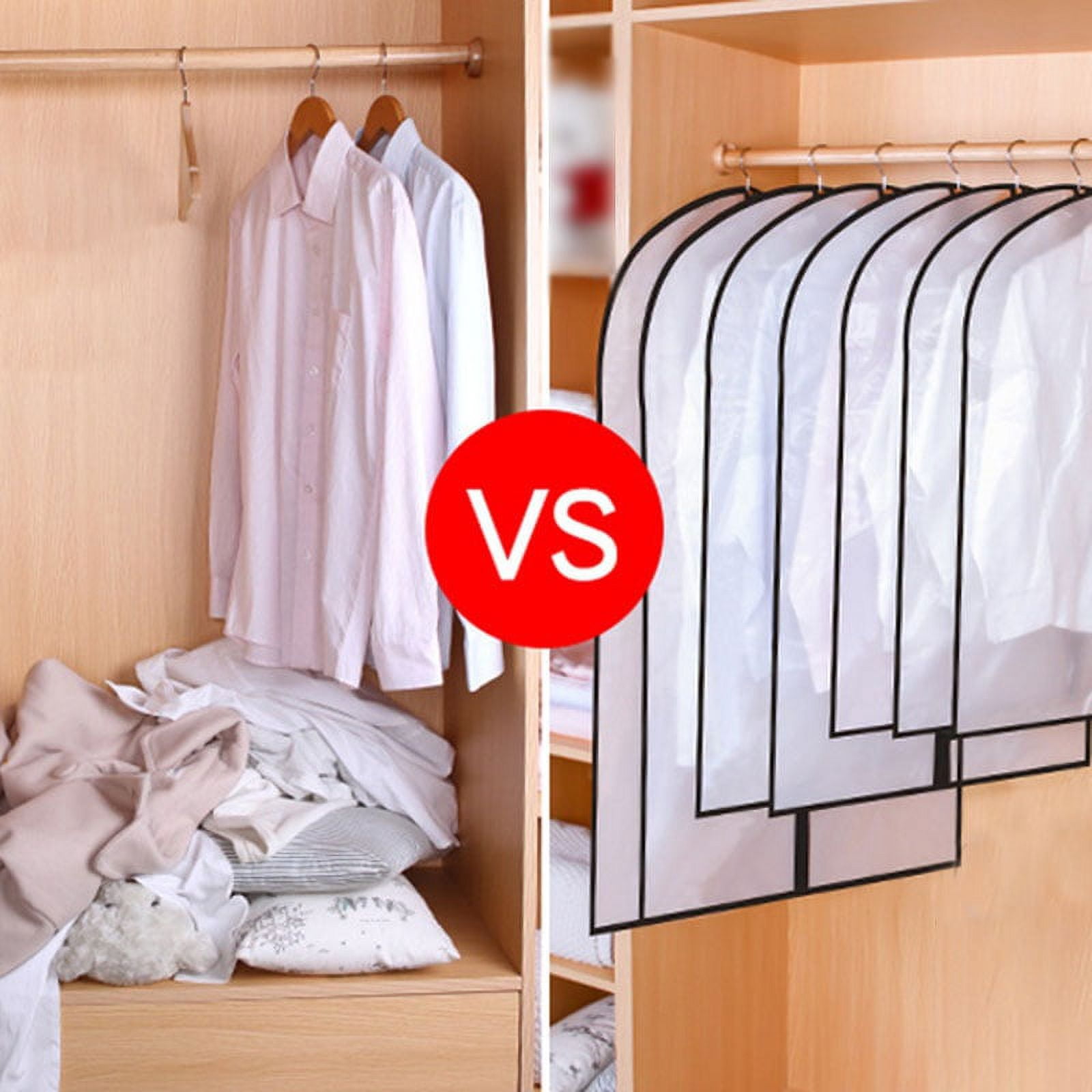 Garment Bags Dress Bag with Zipper for Long Dresses Suit, Coat Closet Clothes Storage,10PCS