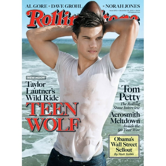 Taylor Lautner Rolling Stone Cover Poster 16in x 24in 16x24 Multi-Color Square Adults Best Posters