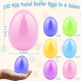 thumbnail image 2 of Huevos de Pascua de plástico AMENON, 100 unidades, 8 x 5 cm, rellenables en colores pastel, 2 of 9