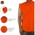 thumbnail image 7 of Daniel Smart Cotton Denim Sleeveless Frayed Button Down Shirts for Men with Front Chest Pockets., 7 of 7