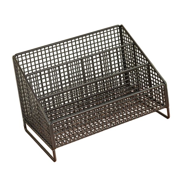 Organizador de escritorio para exhibir discos, práctico para el hogar, con 3 compartimentos. 36CMX22CMX24CM