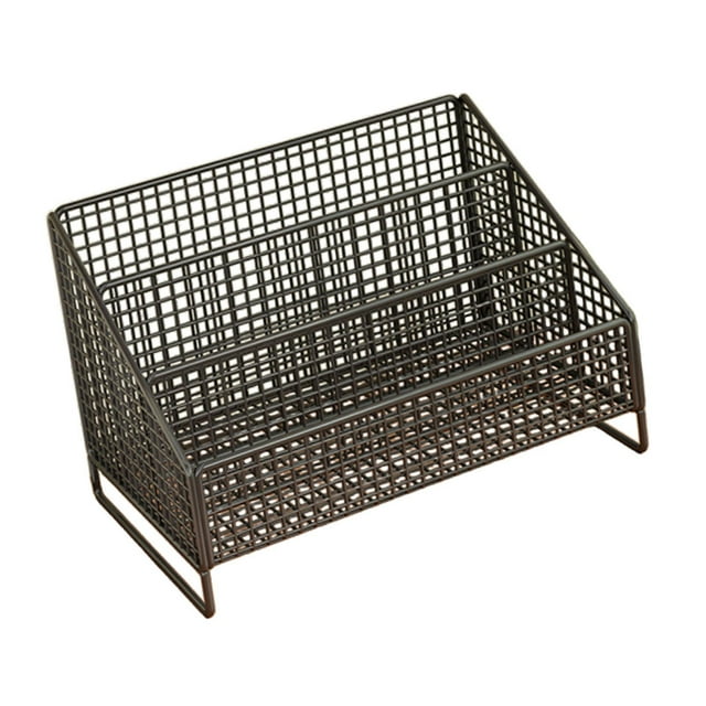 Siruishop Support d'Exposition pour Disques, Étagère de Rangement à 3 Compartiments pour Livres, Brochures, Documents 36cmx22cmx24cm