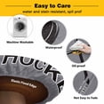thumbnail image 3 of Elastic Fitted Round Tablecloth, Gray Hockey Waterproof Stretch Table Cover for 45"-54" Tables, Modern Art Vintage Hockey Ball Sports Washable Outdoor Tablecloths for Patio, Picnic, Camping, 3 of 9