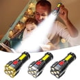 thumbnail image 1 of Xihbxyly Linterna Led de Cinco Explosiones, Diseño Recargable Superbrillante, Carga Usb, 4 Modos de Luz, Cuerpo Abs Resistente, Ideal para Acampar Al Aire Libre, Senderismo, Emergencias, Color Negro,, 1 of 7