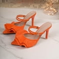 thumbnail image 4 of DIVVce Ruffle Accent Mule Heels For Women Pointed Toe Slip On Comfortable Party Footwear, 4 of 8