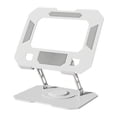 thumbnail image 1 of Bunblic Adjustable Laptop Holder Notebook Desk Mount Easy to Carry & Store Ventilated Laptop Riser Rotation Reading Stand for Travel White, 1 of 8