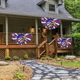 thumbnail image 6 of Qocolhg 1.5x3Ft American Bunting Flag 4th of July Stars Bunting Banner Patriotic Decorations Pleated Half Fan Flags Decor Outdoor Outside Porch Garden Window Independence Memorial Veterans Day, 6 of 8