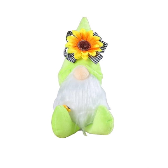 Esaierr Bee Gnome Spring Cute Sunflower Doll Decor, Plush Bumble Bee-Gnomes Ornaments, Faceless Cute Bee Elf Doll Indoor Desktop Ornaments