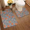 thumbnail image 2 of Yiaed Floral Squirrel Print Bathroom Mat Set 2 Pieces Mat Anti-Skid Pad Ultra Soft and Absorbent Bathroom Bath Mat Contour Bath Rugs for Toilet Base, 2 of 6