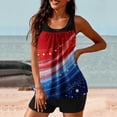 thumbnail image 4 of LEKWK Women's Tankini Swimsuits Tummy Control Soft Breathable Bathing Suits Boy Shorts Patriotic Theme for Beach Vacation Tropical Outfits, 4 of 5