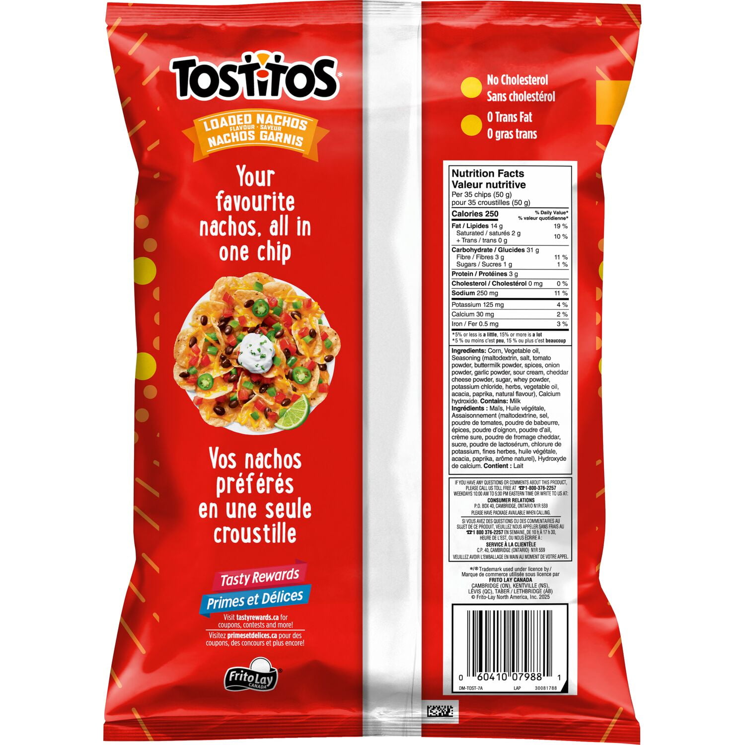 Tostitos Loaded Nachos flavour Rounds Tortilla Chips, 260 g.