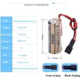 thumbnail image 4 of 5 Pcs 2600mAh Lithium Battery Replaces Fuji FDK CR8.LHC 17430, Toto CR8-LHC TH559EDV410R, TOTO THP3053 Back Up Batteries for Eco EFVS, Toto Flush Valves and Faucets (5 Pack), 4 of 5