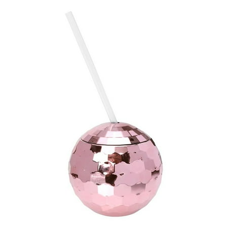

Disco Ball Cup Disco Party Decorations with Lid and Straw Drink Tumbler Disco Flash Ball Cocktail Cup 580ml Large Capacity Glittering Cup for Graduation Anniversary New Year Eve Party