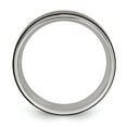 thumbnail image 2 of Stainless Steel Polished With Black IP-plated Brushed Center 8mm Band Size: 12; for Adults and Teens; for Women and Men, 2 of 4