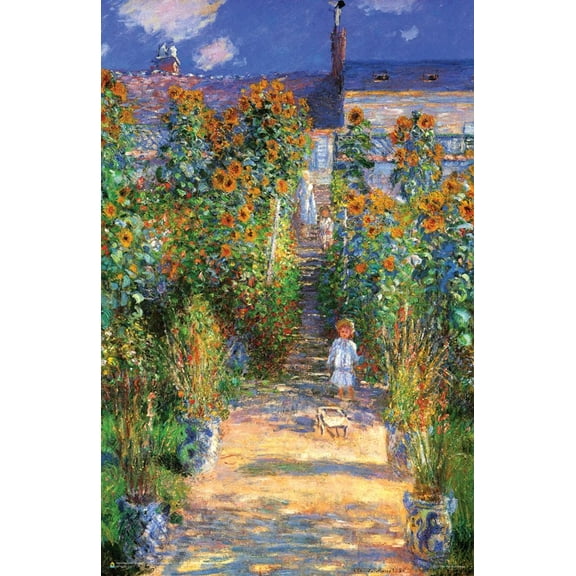 Claude Monet - The Artist's Garden at Vetheuil Poster 11" x 17"