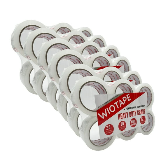 wiotape Heavy Duty Packing Tape, 1.88" x 60 Yard (36 Rolls), 2.6 Mil Thick for Moving, Packing, and Sealing