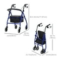 thumbnail image 3 of HOMCOM Fauteuil Roulant Médical Réglable en Aluminium Pliable avec Sac, 3 of 10
