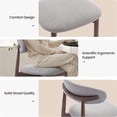 thumbnail image 5 of Upholstered Dining Chairs – Fabric Seat, Solid Wood Frame, For Kitchen or Dining Room Set of 4, Lightgrey, 5 of 9