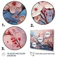 thumbnail image 3 of Designart "Cherry Blossom Harmony Pink and Blue II" Floral Metal Wall Art Set, 3 of 5