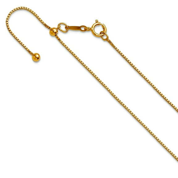 1/20 14k Gold Filled .80mm Adjustable Box Chain Necklace 22 Inch Chain Necklace for Women and Men
