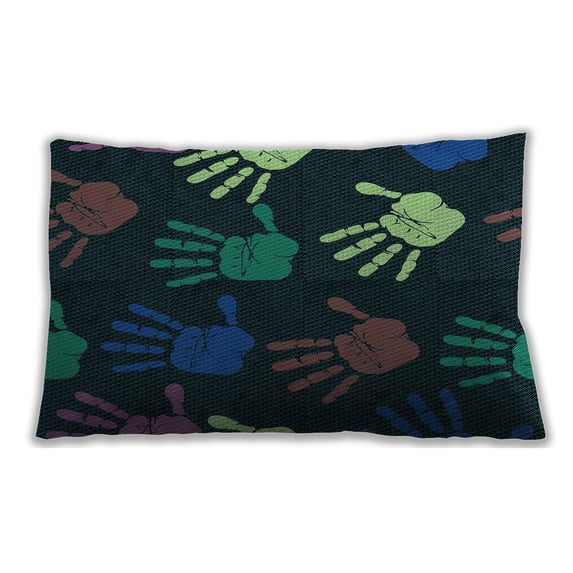 Ahgly Company Outdoor Rectangular Contemporary Lumbar Throw Pillow, 13 inch by 19 inch