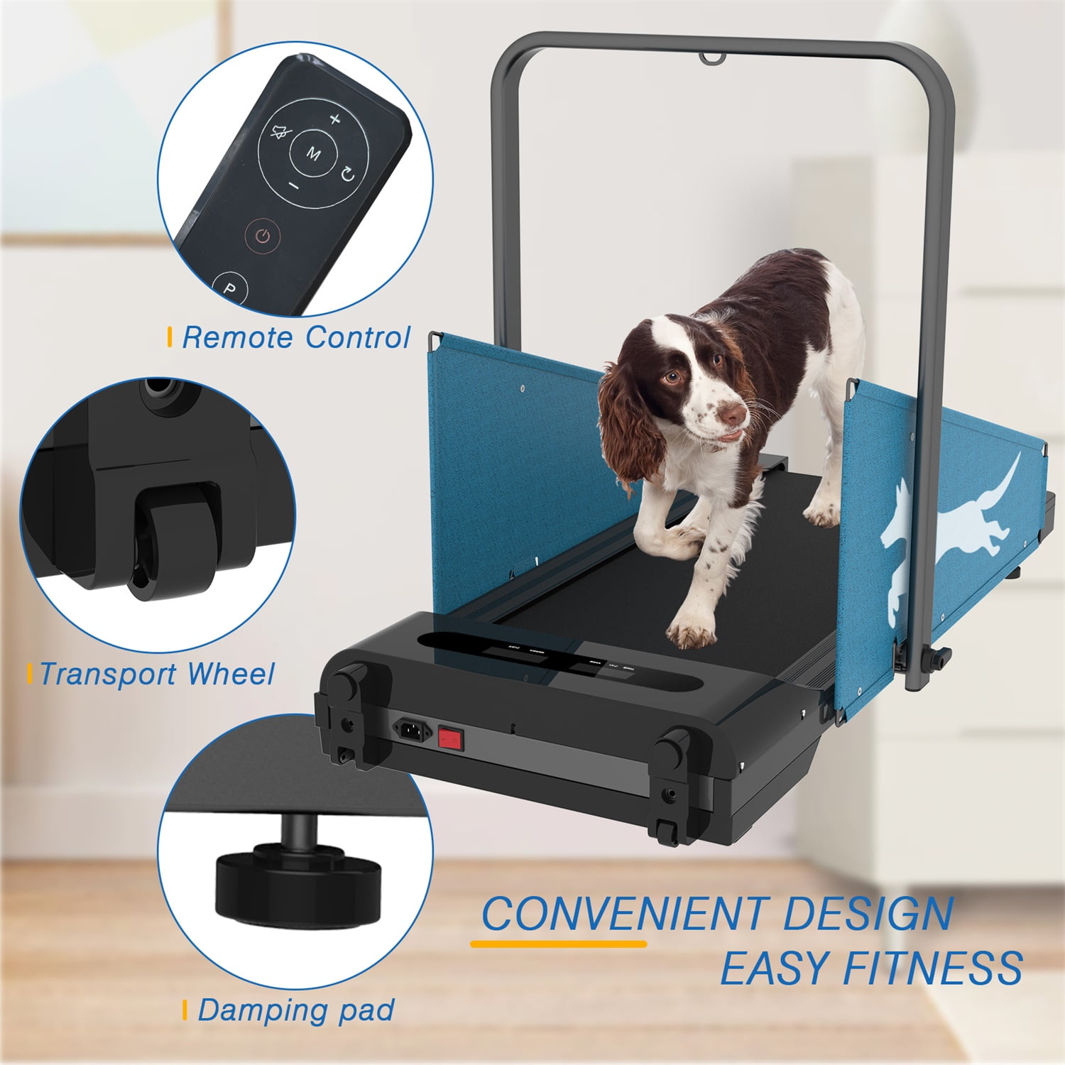 Pefilos 51" Dog Treadmill, Dog Pacer Treadmill for Healthy for Small and Medium Dogs, Indoor Training Treadmill, Run Walk for Dog, Blue Pefilos 51" Dog Treadmill, Dog Pacer Treadmill for Healthy for Small and Medium Dogs, Indoor Training Treadmill, Run Walk for Dog, Blue