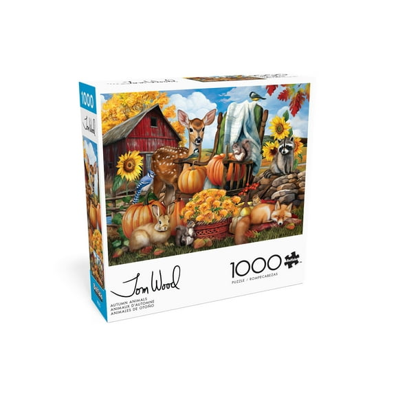 Buffalo Games Country Life Autumn Animals 1000-Piece 26.75 x 19.75-inch Interlocking Jigsaw Puzzle for Adults Ages 14 