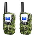 thumbnail image 1 of Walkie Talkies para niños, 22 canales, linterna, juguete para acampar al aire libre, paquete de 2,Green, 1 of 7