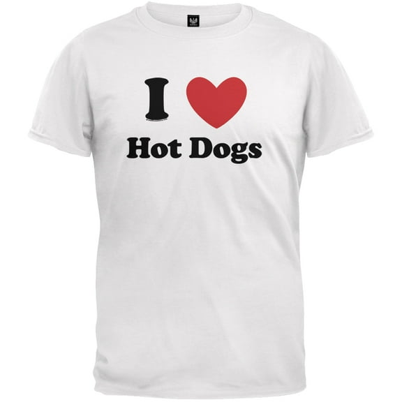 Old Glory Mens I Heart Hot Dogs Short Sleeve Graphic T Shirt