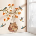 thumbnail image 3 of SIYTUAU Hanging Flower Bird Branch Wall Sticker Creative Basket Decor Decal For Kids Room Nursery, 3 of 5