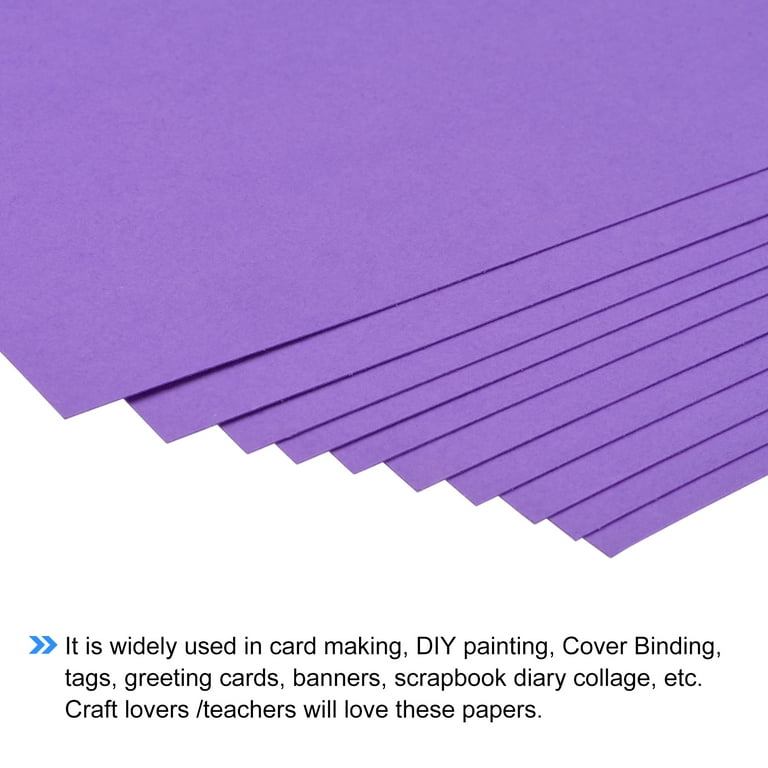 20pcs Cardstock Scrapbook Paper 8.3 x 11.7 Solid Color Cardstock, Dark Purple | Harfington, Light Pink / 20pcs