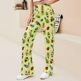 thumbnail image 2 of Top-kevin Colorful Bugs Beetles Pattern Yoga Pants Women Wide Leg Pants Casual High Waisted Straight Lace Up Lounge Sweatpants, 2 of 7