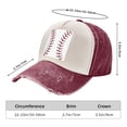 thumbnail image 3 of White Baseball Distressed Baseball Cap Dad Hats for Men Women Vintage Trucker Hat Low Profile Ball Caps, 3 of 7