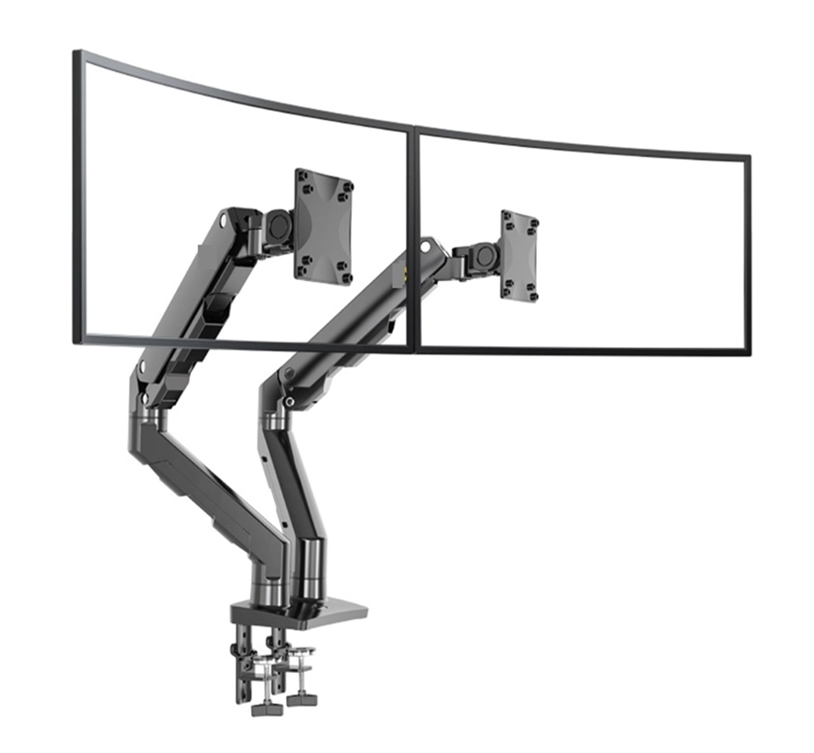 Mechanical Spring Arm 27-34 Inch Dual Arc Screen Desktop Monitor Holder 5-16kgs Ultra Wide Monitor Mount With USB Port ,Flexible and Strong Support
