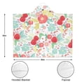 thumbnail image 3 of Wearable Blanket,Pioneer Flower Floral Print Pattern Hooded Wearable Sherpa Blanket for Adults & Teens,Winter Poncho Shawl Wrap Cape Thick Warm,50"x60", 3 of 5