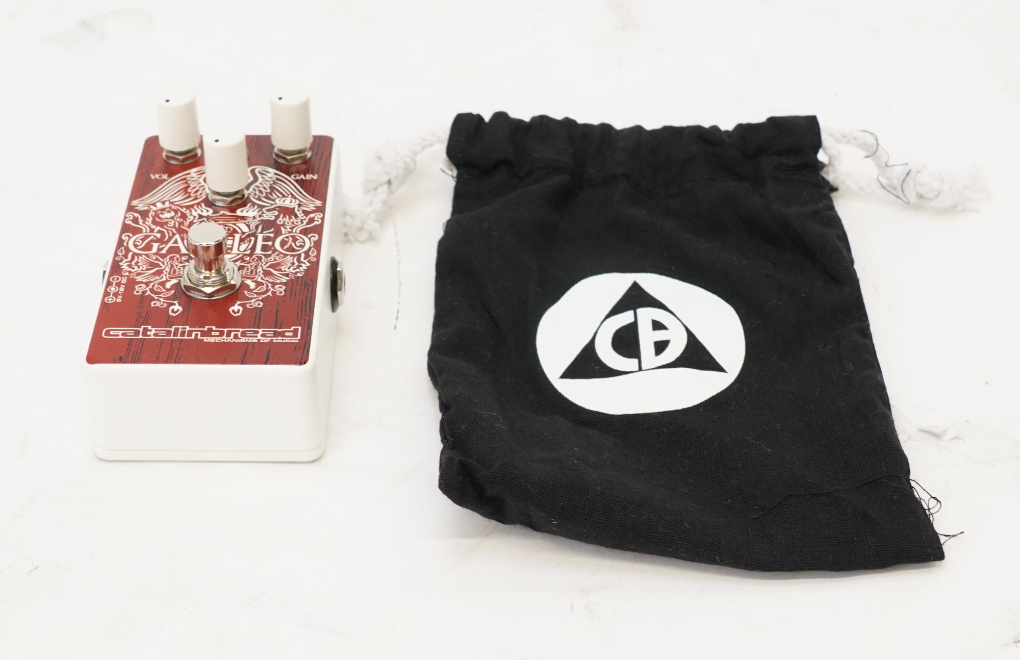 Pre-Owned Catalinbread Galileo Treble Boost Foundation Overdrive Guitar Effects Pedal with Volume Control, Tone Control, and Gain Control (Limited Edition Red)