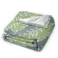 thumbnail image 3 of ZNDUO Lightweight Microfiber Bed Blanket, Green Tropical Leaf Texture Art Pattern Super Soft Flannel Cozy Throw Blankets, 40"x30", 3 of 8