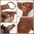 thumbnail image 2 of GOBWCOT Renaissance Belt Pouch Set of 5, Medieval Viking Leather Bracers Pirate Waist Bag Purse Cosplay Costume Accessorie, 2 of 7