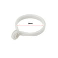 thumbnail image 2 of Curtain Rings with Snap Closure for Curtain Rods Plastics White 50 Pack, 2 of 5